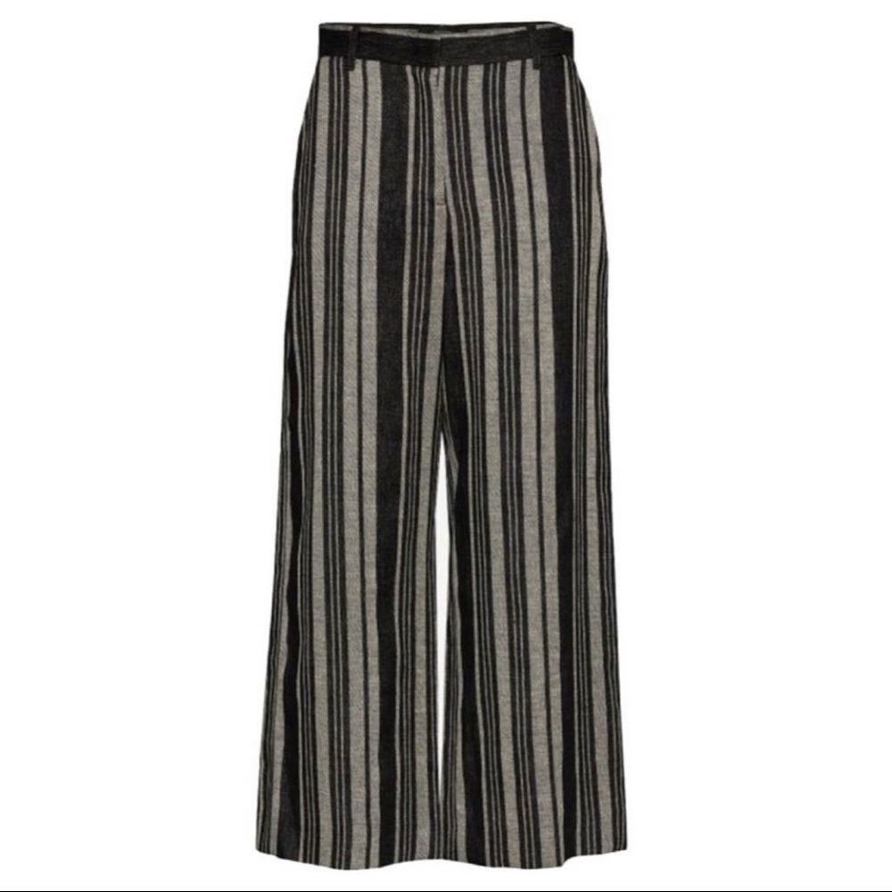 NWT Vintage Wide Legged Pants Capezio Gaucho Striped Dress Pants Casual Comfy